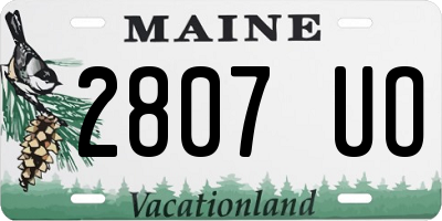 ME license plate 2807UO