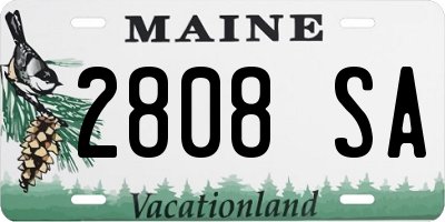 ME license plate 2808SA