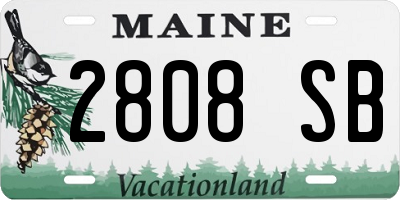 ME license plate 2808SB