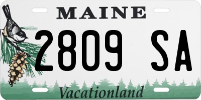 ME license plate 2809SA