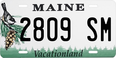 ME license plate 2809SM