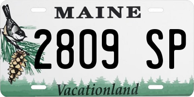 ME license plate 2809SP