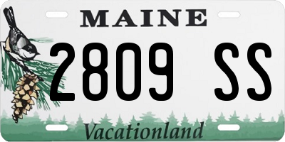ME license plate 2809SS