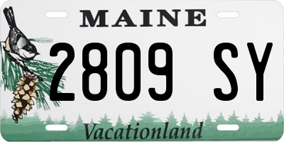 ME license plate 2809SY