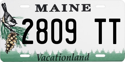 ME license plate 2809TT