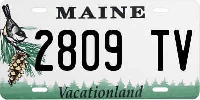 ME license plate 2809TV