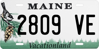 ME license plate 2809VE