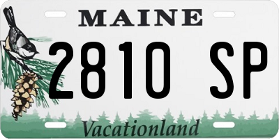 ME license plate 2810SP