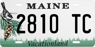 ME license plate 2810TC