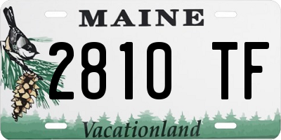 ME license plate 2810TF