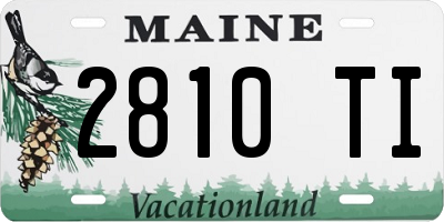 ME license plate 2810TI