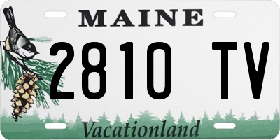ME license plate 2810TV