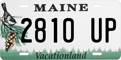 ME license plate 2810UP