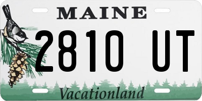 ME license plate 2810UT