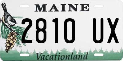 ME license plate 2810UX