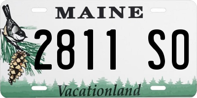 ME license plate 2811SO