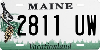 ME license plate 2811UW