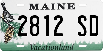 ME license plate 2812SD