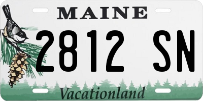ME license plate 2812SN