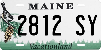 ME license plate 2812SY