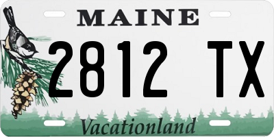 ME license plate 2812TX