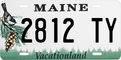 ME license plate 2812TY