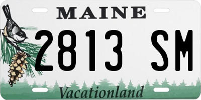 ME license plate 2813SM