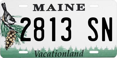 ME license plate 2813SN