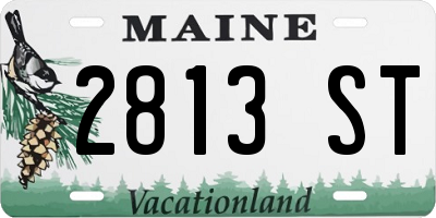 ME license plate 2813ST