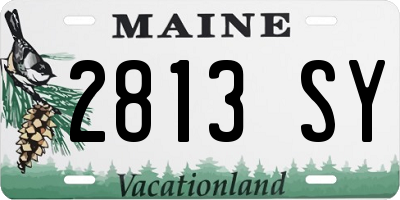 ME license plate 2813SY