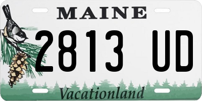 ME license plate 2813UD