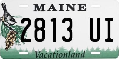 ME license plate 2813UI
