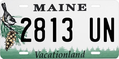 ME license plate 2813UN