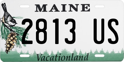 ME license plate 2813US