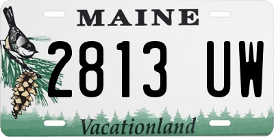 ME license plate 2813UW