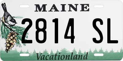 ME license plate 2814SL