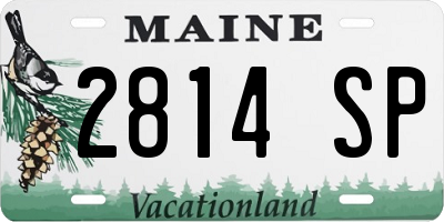 ME license plate 2814SP