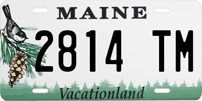 ME license plate 2814TM