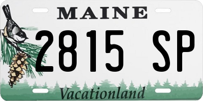 ME license plate 2815SP