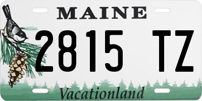 ME license plate 2815TZ