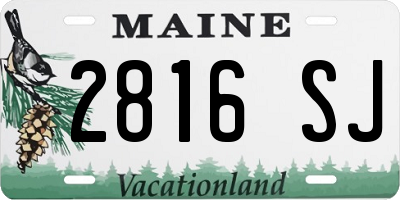 ME license plate 2816SJ