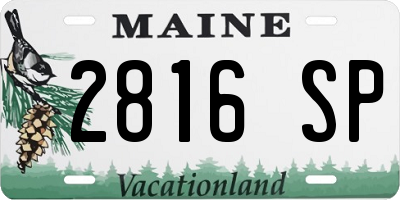 ME license plate 2816SP