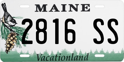 ME license plate 2816SS