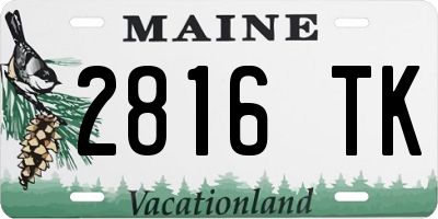 ME license plate 2816TK