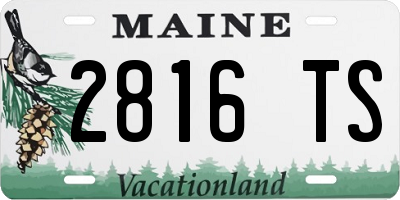 ME license plate 2816TS