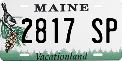 ME license plate 2817SP