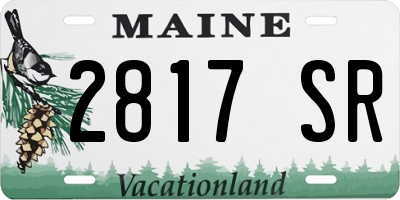 ME license plate 2817SR