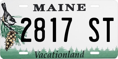 ME license plate 2817ST