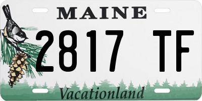 ME license plate 2817TF