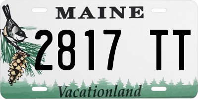 ME license plate 2817TT